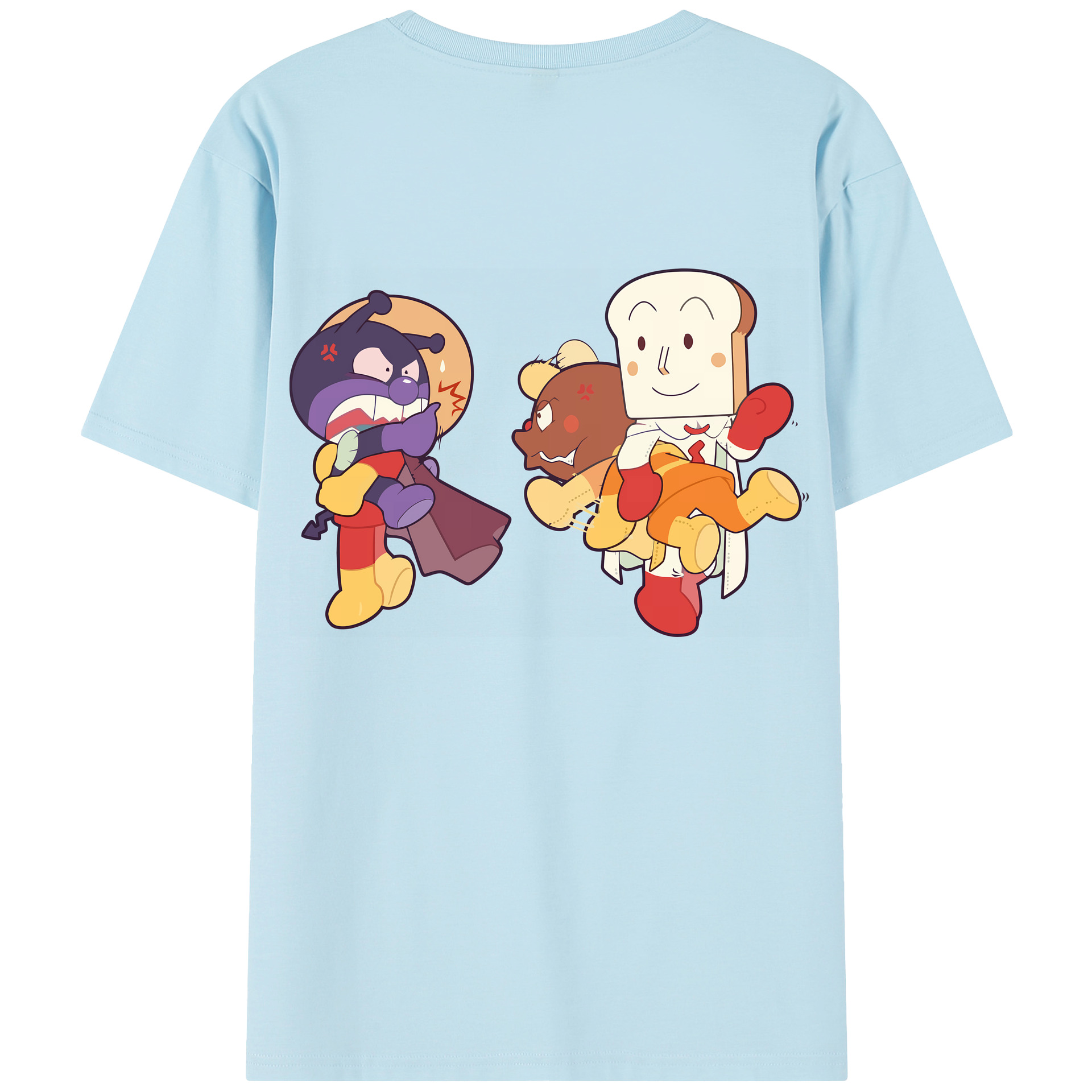（画像用） アンパンマン Anpanman 綿100％半袖Tシャツ（背面プリント）